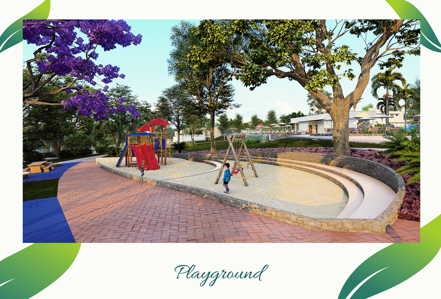 Perspectiva do playground do Aldeia do Lago