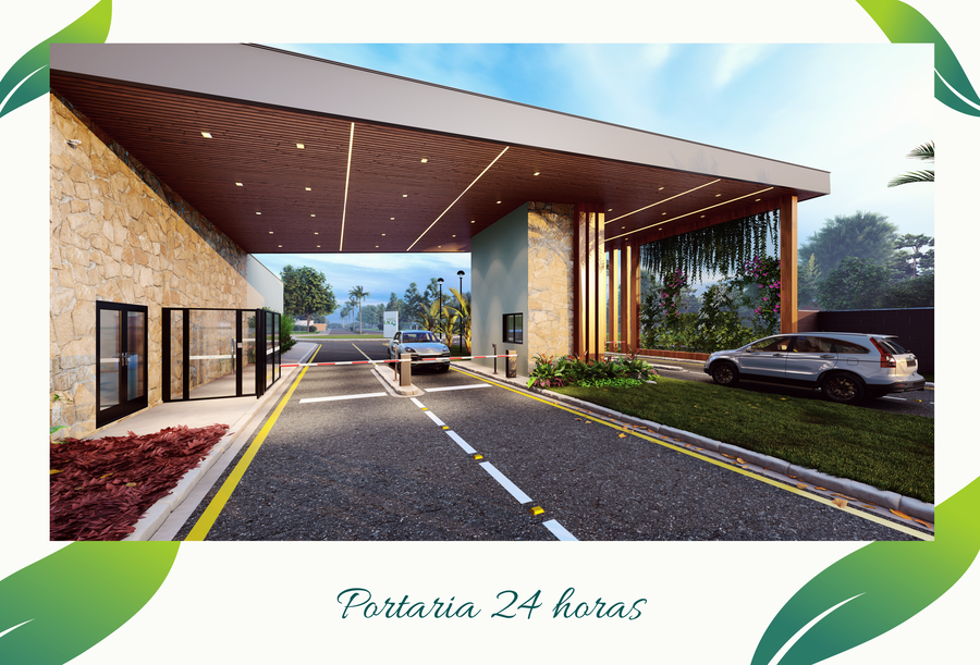Perspectiva da portaria 24h do Aldeia do Lago